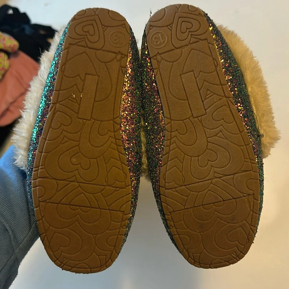 Sparkly Fur-lined Slippers